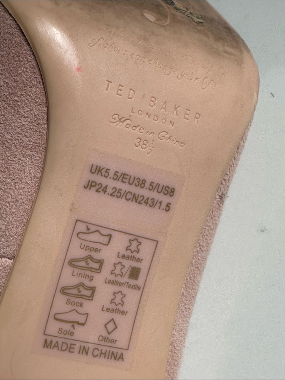 Ted Baker London pink suede Sloana scalloped pumps 8 - Picture 6 of 8